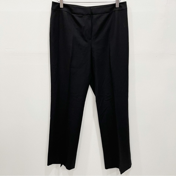 Lafayette 148 New York Pants - Lafayette 148 Menswear Trouser Pants Black Virgin Wool Size 10